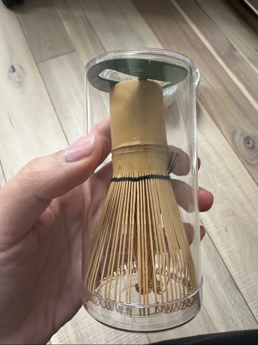 Handmade Speckled Ceramic Matcha Bowl with Bamboo Whisk
